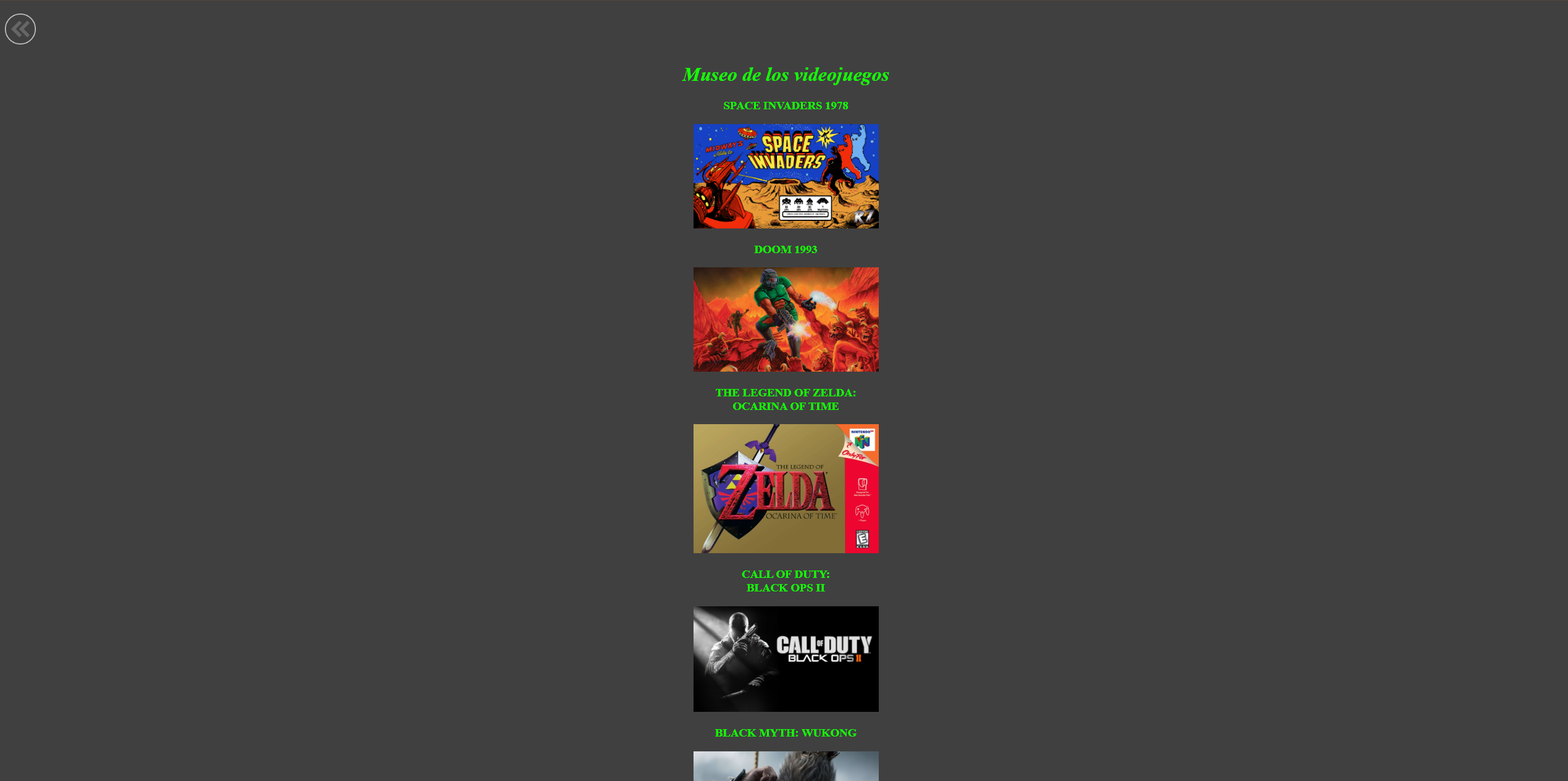 Lista de videojuegos miticos